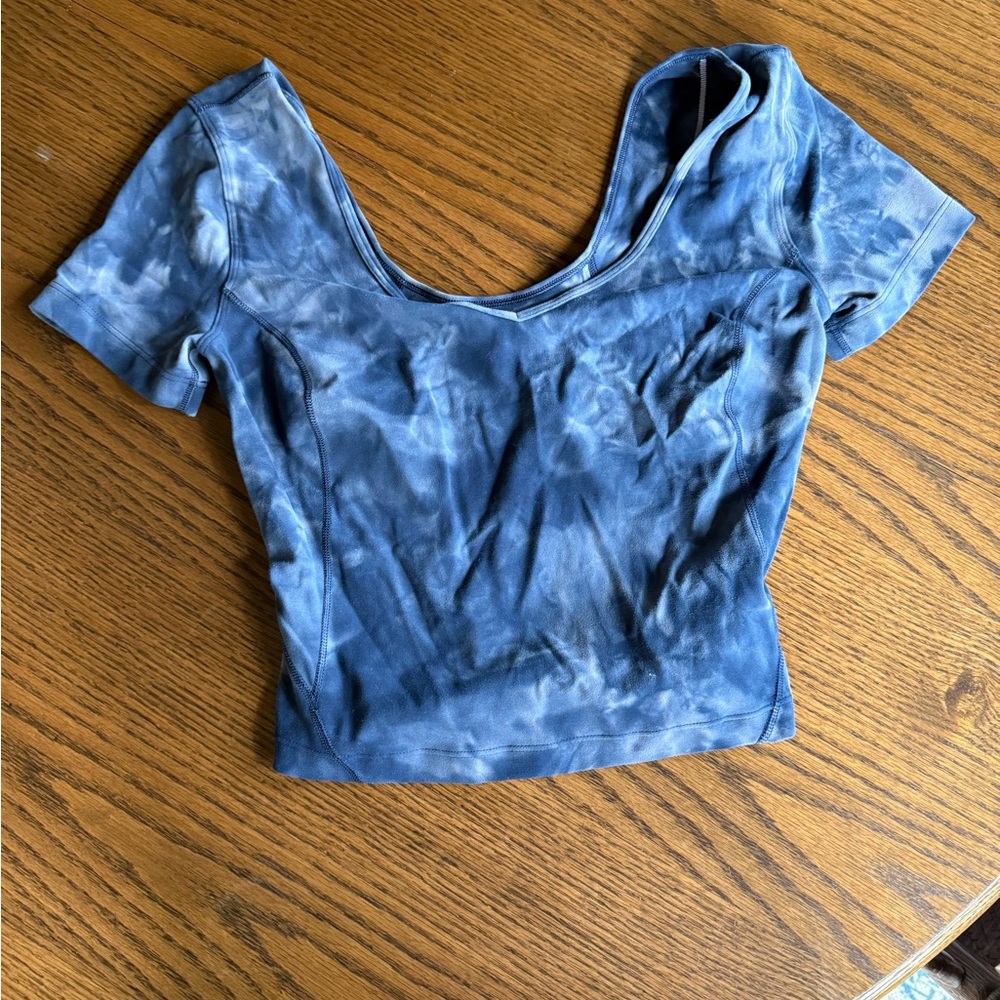 Lulu lemon align tie dye cropped shirt